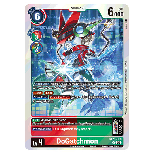 DoGatchmon BT21-018 card from the Digimon set World Convergence