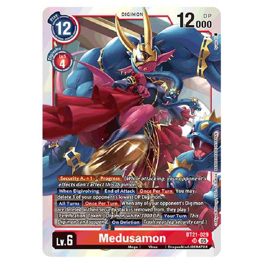 Medusamon BT21-029 card from the Digimon set World Convergence
