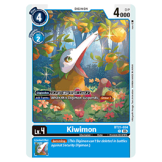 Kiwimon BT21-034 card from the Digimon set World Convergence