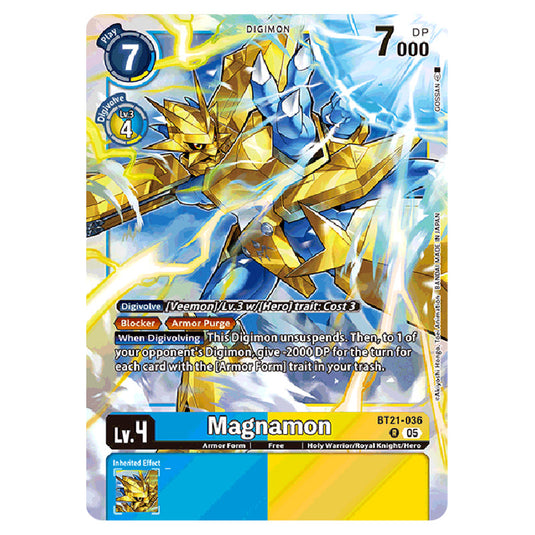 Magnamon BT21-036 card from the Digimon set World Convergence
