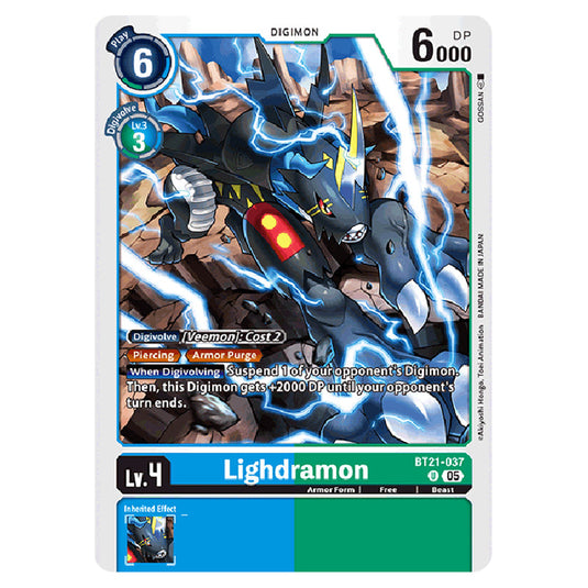Lighdramon BT21-037 card from the Digimon set World Convergence