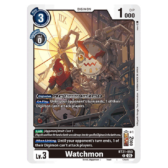 Watchmon BT21-053 card from the Digimon set World Convergence