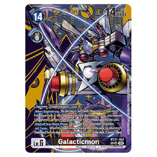 Galacticmon BT21-062b card from the Digimon set World Convergence