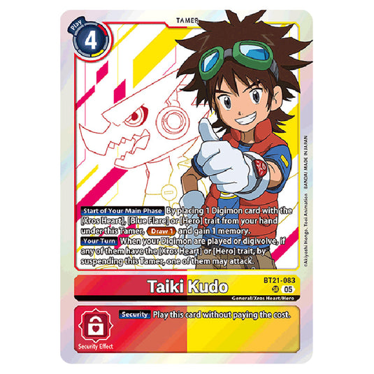 Taiki Kudo BT21-083 card from the Digimon set World Convergence