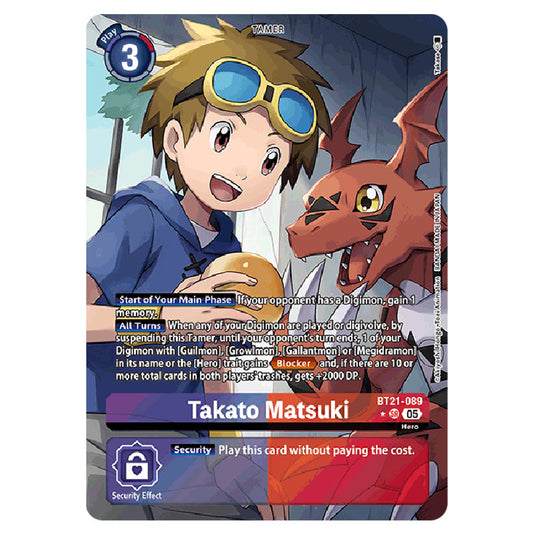 Takato Matsuki BT21-089a card from the Digimon set World Convergence