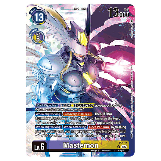 Mastemon P-187 card from the Digimon set World Convergence