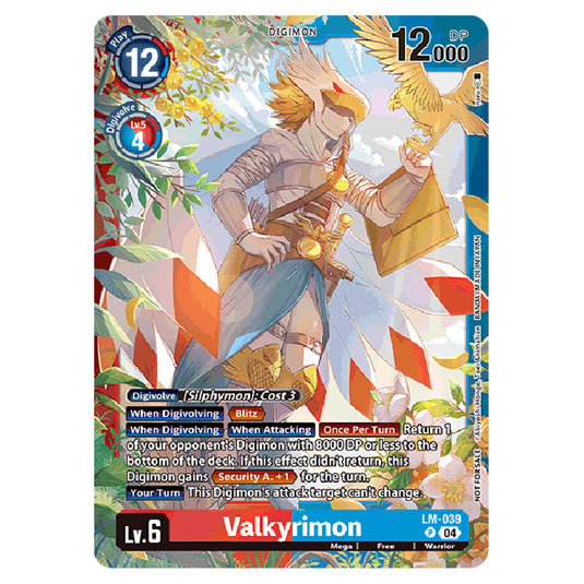 Valkyrimon LM-039 card from the Digimon set World Convergence