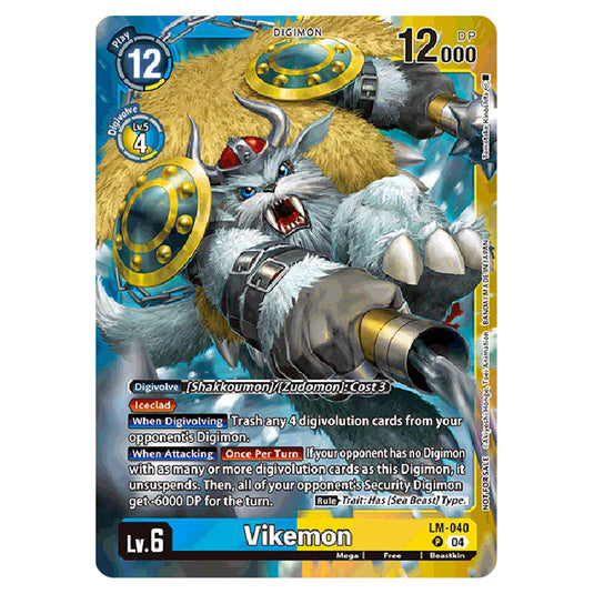 Vikemon LM-040 card from the Digimon set World Convergence