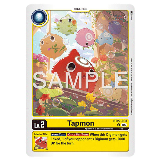 Tapmon BT22-003 card from the Digimon set Cyber Eden