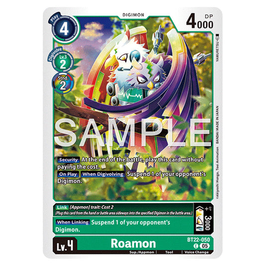 Roamon BT22-050 card from the Digimon set Cyber Eden