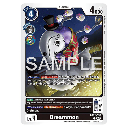 Dreammon BT22-058 card from the Digimon set Cyber Eden