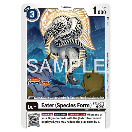 Eater (Species Form) BT22-079 card from the Digimon set Cyber Eden