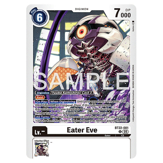 Eater Eve BT22-081 card from the Digimon set Cyber Eden
