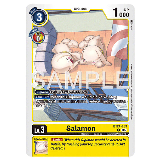 Salamon BT24-033 card from the Digimon set BT-24: Time Stranger