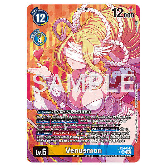 Venusmon BT24-040a card from the Digimon set BT-24: Time Stranger