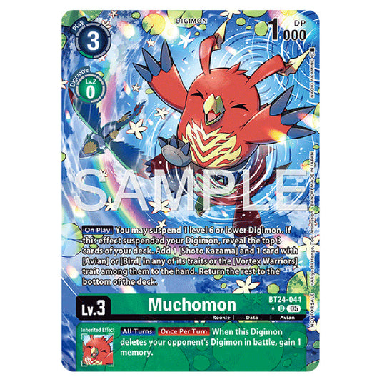 Muchomon BT24-044a card from the Digimon set BT-24: Time Stranger