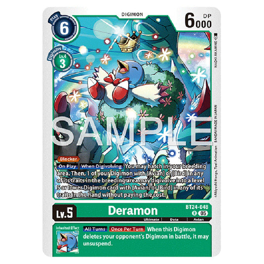 Deramon BT24-048 card from the Digimon set BT-24: Time Stranger