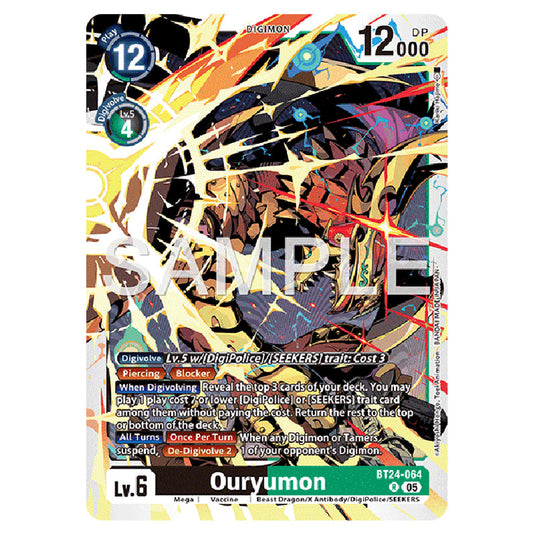 Ouryumon BT24-064 card from the Digimon set BT-24: Time Stranger