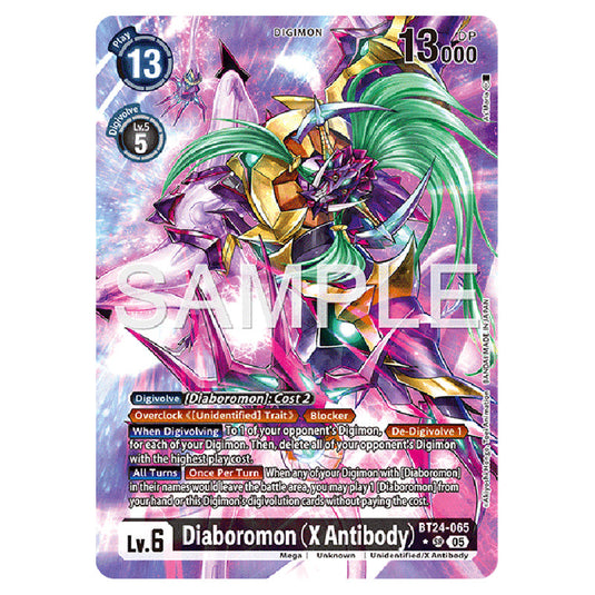 Diaboromon (X Antibody) BT24-065a card from the Digimon set BT-24: Time Stranger