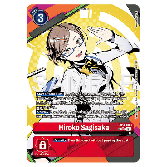 Hiroko Sagisaka BT24-083b card from the Digimon set BT-24: Time Stranger