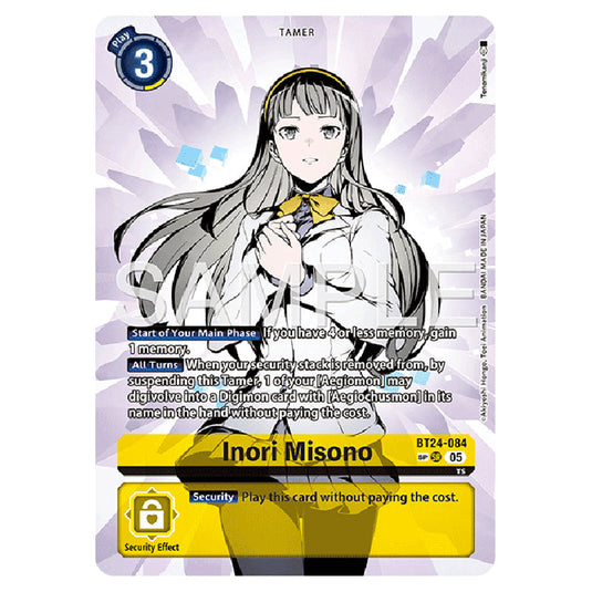 Inori Misono BT24-084b card from the Digimon set BT-24: Time Stranger