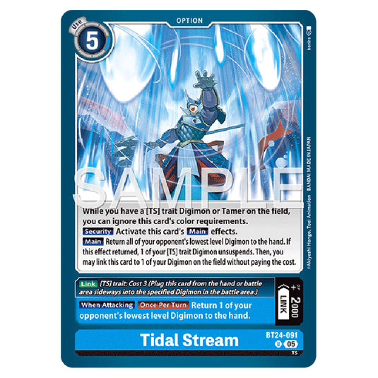 Tidal Stream BT24-091 card from the Digimon set BT-24: Time Stranger