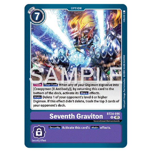 Seventh Graviton BT24-096 card from the Digimon set BT-24: Time Stranger