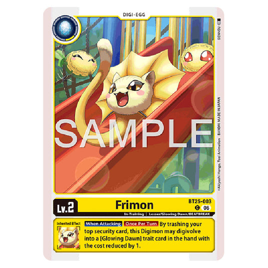 Frimon BT25-003 card from the Digimon set BT-25: Dual Revolution