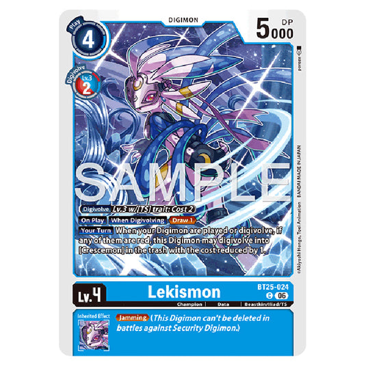 Lekismon BT25-024 card from the Digimon set BT-25: Dual Revolution