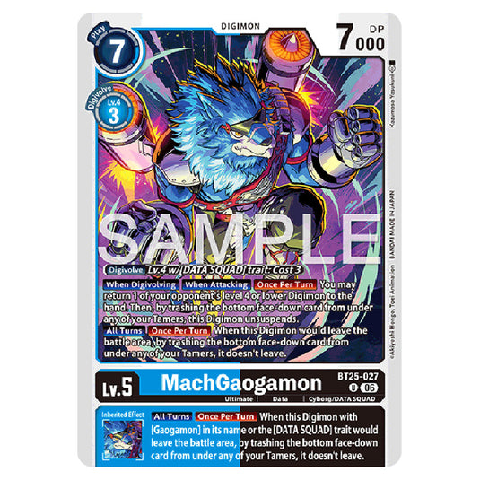 MachGaogamon BT25-027 card from the Digimon set BT-25: Dual Revolution