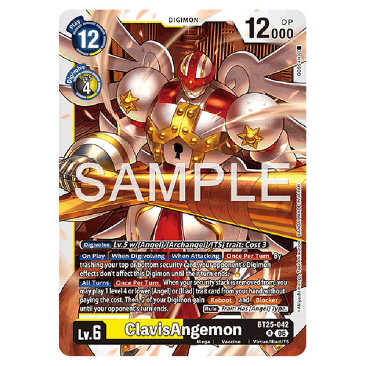 ClavisAngemon BT25-042 card from the Digimon set BT-25: Dual Revolution