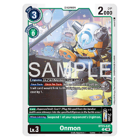 Onmon BT25-045 card from the Digimon set BT-25: Dual Revolution
