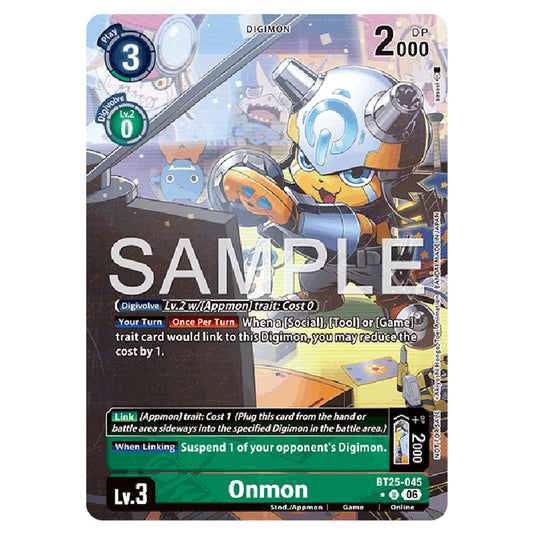 Onmon BT25-045a card from the Digimon set BT-25: Dual Revolution