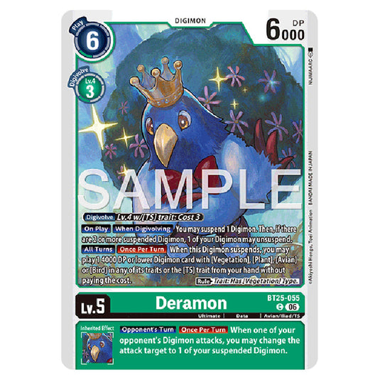Deramon BT25-055 card from the Digimon set BT-25: Dual Revolution