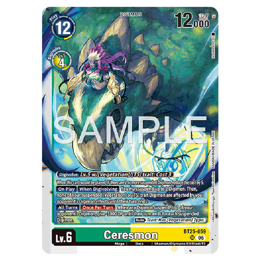 Ceresmon BT25-059 card from the Digimon set BT-25: Dual Revolution