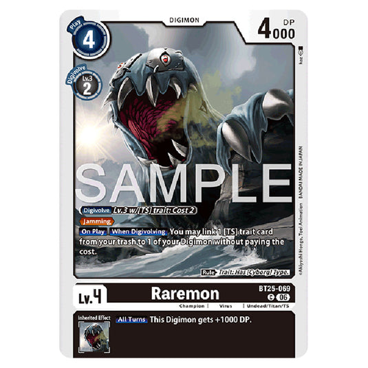 Raremon BT25-069 card from the Digimon set BT-25: Dual Revolution