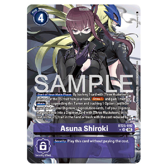 Asuna Shiroki BT25-092a card from the Digimon set BT-25: Dual Revolution