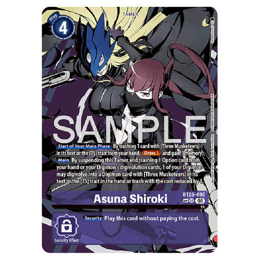 Asuna Shiroki BT25-092b card from the Digimon set BT-25: Dual Revolution