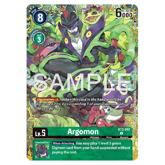 Argomon BT2-047 card from the Digimon set BT-25: Dual Revolution