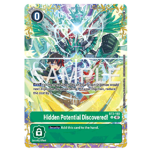 Hidden Potential Discovered! BT3-103 card from the Digimon set BT-25: Dual Revolution