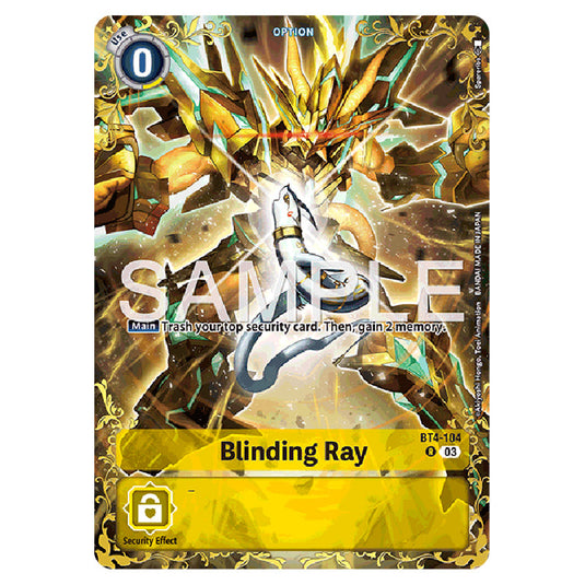 Blinding Ray BT4-104 card from the Digimon set BT-25: Dual Revolution