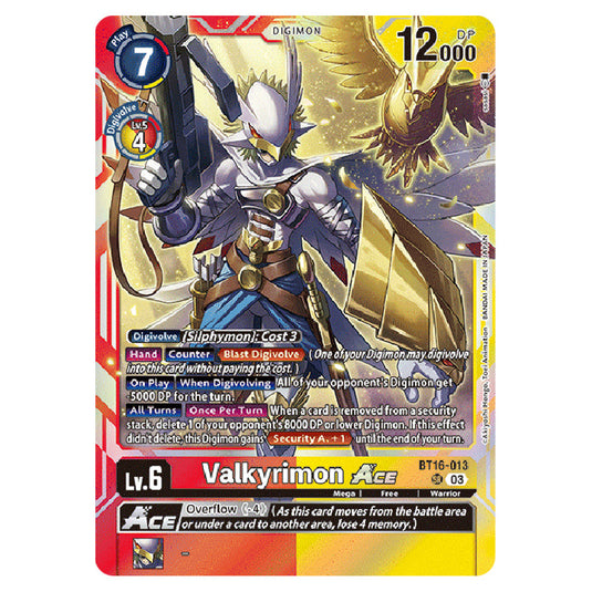 Digimon Card Game - BT16 Beginning Observer - Valkyrimon ACE - (Super Rare) - BT16-013