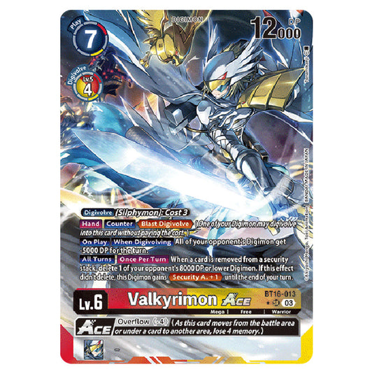 Digimon Card Game - BT16 Beginning Observer - Valkyrimon ACE - (Alternative Art) - BT16-013a