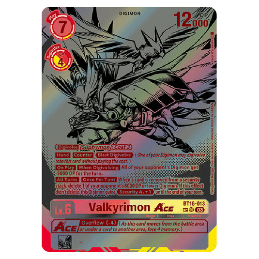 Digimon Card Game - BT16 Beginning Observer - Valkyrimon ACE - (Alternative Art) - BT16-013b