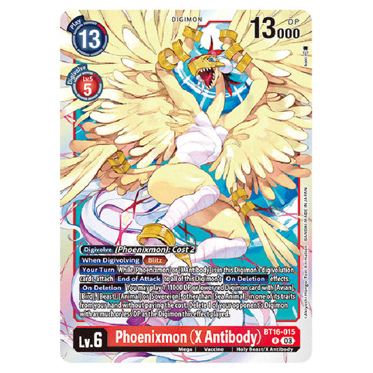 Digimon Card Game - BT16 Beginning Observer - Phoenixmon (X Antibody) - (Rare) - BT16-015