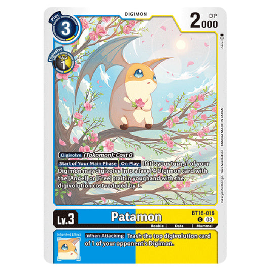 Digimon Card Game - BT16 Beginning Observer - Patamon - (Common) - BT16-016