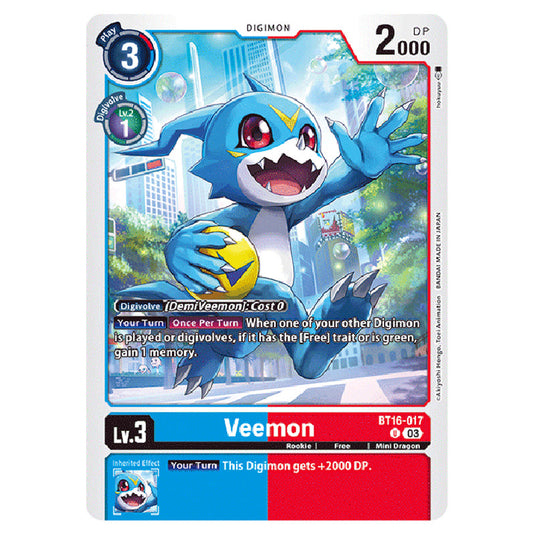 Digimon Card Game - BT16 Beginning Observer - Veemon - (Uncommon) - BT16-017