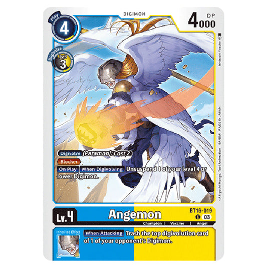 Digimon Card Game - BT16 Beginning Observer - Angemon - (Common) - BT16-019