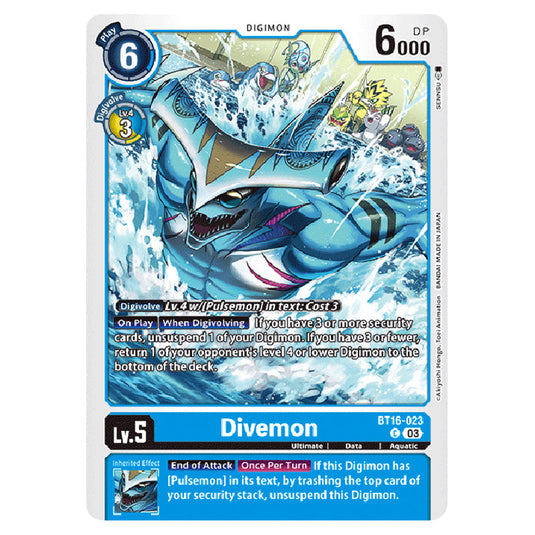 Digimon Card Game - BT16 Beginning Observer - Divemon - (Common) - BT16-023