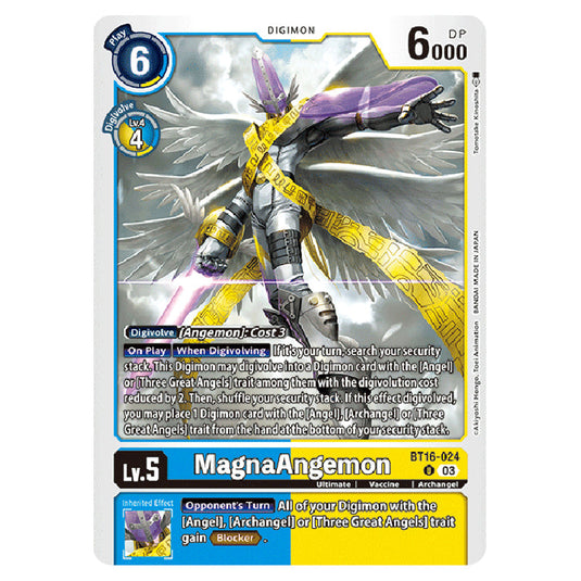 Digimon Card Game - BT16 Beginning Observer - MagnaAngemon - (Uncommon) - BT16-024